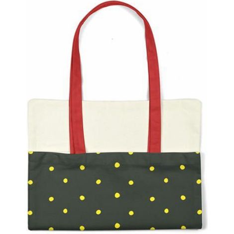 Sac shopping - Bonamaison TRGCTBR101980 - Coton - Noir - Anses longues (épaule) (1/4)