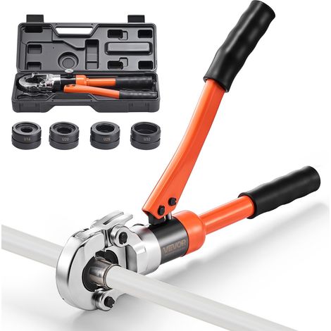 Pince à Sertir Hydraulique Tuyau PEX Aluminium-plastique Sertisseuse Raccords Tuyaux avec Mâchoire U16 U20 U25 U32 Mallette de Transport Kit Sertissage pour Réparation Installation Plomberie (1/5)