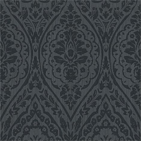 Baroque wallcovering wall Profhome 961959 textile wallpaper textured baroque style matt black grey 5.33 m2 (57 ft2) (1/5)