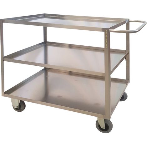 Portatutto Grande a 3 piani in Acciaio Inox con Ruote Girevoli