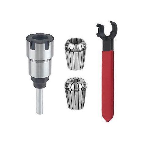 Adaptateur de rallonge de mandrin pour fraise à queue de 1/2 et 1/4 pouce avec pince à ressort ER20 (1/5)