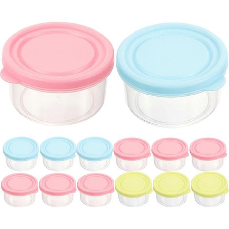Lot de 24 mini bols en plastique de 150 ml pour la conservation des aliments (1/5)