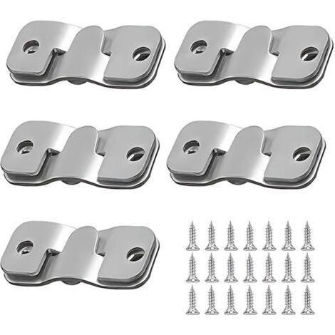Pair Lot de 10 Supports Incrustés pour Tête de Lit ou Miroir, Montage Discret en Acier Inoxydable, Quincaillerie Murale (1/5)
