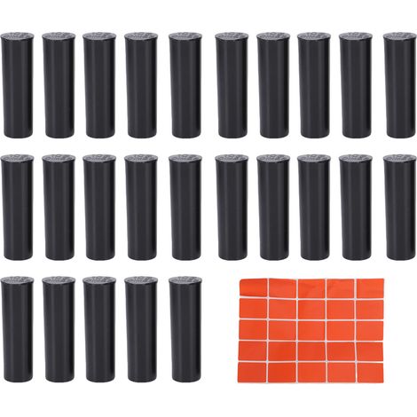 Tubes de Rangement 25pcs ABS pour 50 Pièces Étanches avec Étiquettes Adhésives Organisation Monnaie Collection (1/5)