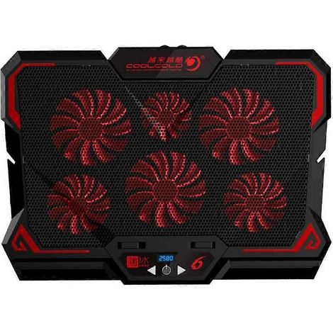 Support de refroidissement pour ordinateur portable gaming, ventilateur et support de refroidissement pour ordinateurs portables de 12,1 à 17,3 pouces. (1/4)