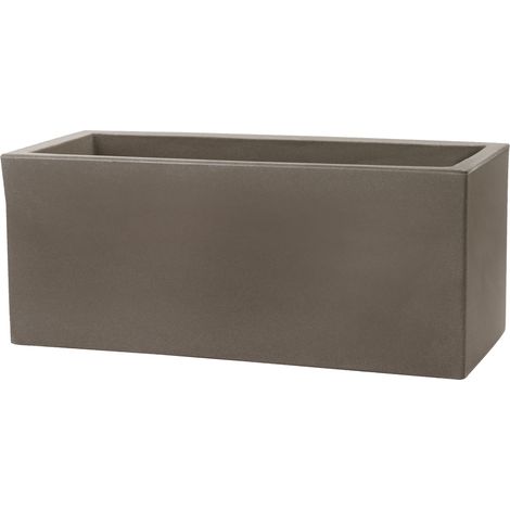 Vaso 80x30x30cm in Resina Tulli Schio Cassa Essential 80 Cappuccino (1/4)