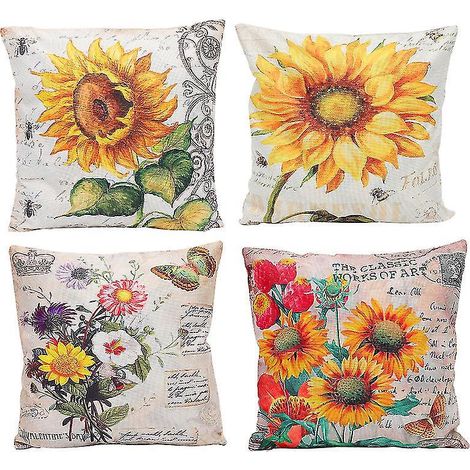 4 housses de coussin en lin (1/3)
