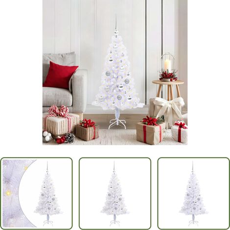 Weihnachtsbaum LED -  Künstlicher Weihnachtsbaum Weiß 120 cm PVC und Stahl
