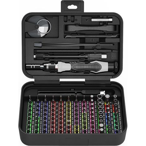 Tournevis de précision 132 en 1, outils de réparation magnétiques pour réparer les smartphones, les ordinateurs, les tablettes, les lunettes, les montres et les petits appareils électroménagers. (1/4)