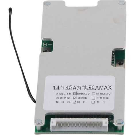 14S 45A Batteriemanagementsystem (BMS) Leiterplatte mit Ausgleichsladung für Lithiumbatterie (1/5)