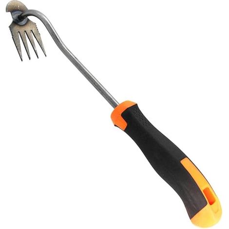 Arrache Mauvaise Herbes Jardinage, Outil Arrache Mauvaises Herbes, Extracteur Mauvaises Herbes, Rateau Desherbage, Désherbage Révolutionnaire,Orange (1/5)