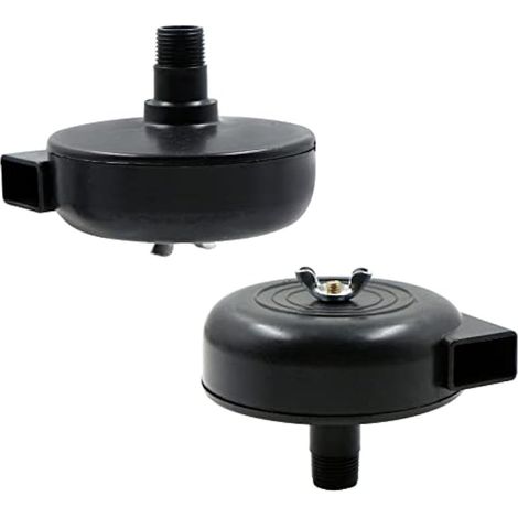 Filtre silencieux pour compresseur d'air (2 pièces), filetage métallique noir 3/8" (16 mm), entrée d'air, pour compresseur monobloc (1/4)