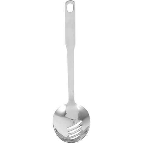 Cuillère fentes inox ergonomique, ustensile léger et portable pour service quotidien, buffet ou restaurant