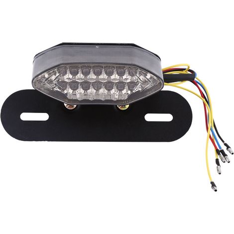 16-LED Moto Quad ATV Queue Clignotant Frein Plaque D'immatriculation Lumière Intégrée 12V Gris feux arriere clignotant moto moto dax feu arriere moto moto dax feu arriere moto feu arriere moto 50cc L. (1/5)