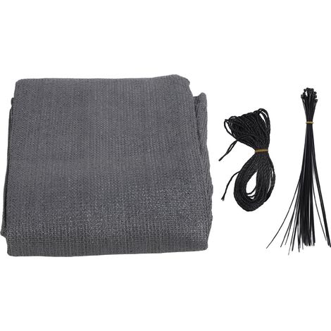 Mampara de privacidad para balcón de HDPE con protección UV, color gris oscuro, ideal para terraza, patio, jardín o piscina. (1/5)