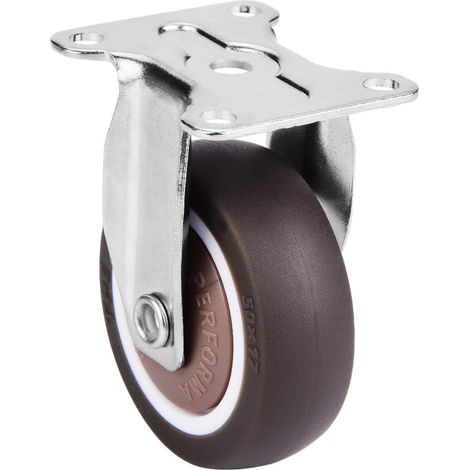 Roulettes Fixes 2 Pouces en Caoutchouc TPE,Lot de 4 pour Chaise Silencieuse,Roues Pivotantes Amovibles (1/5)