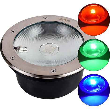 FARO SEGNAPASSO LED COB CALPESTABILE 30W RGB - IN ACCIAIO E VETRO TEMPERATO PER VIALI GIARDINI E INGRESSI (1/5)