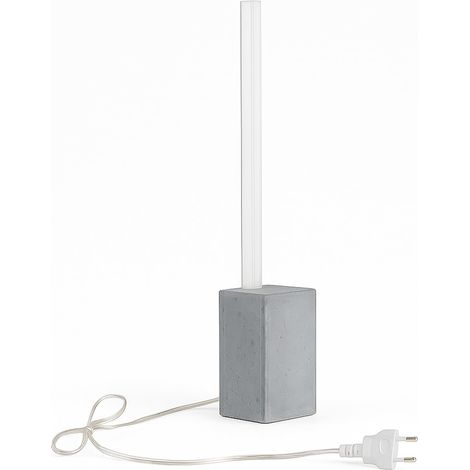 Lampada Da Tavolo Moderna Melbourne Cemento E Alluminio Led Integrato 10W 4000K (1/2)