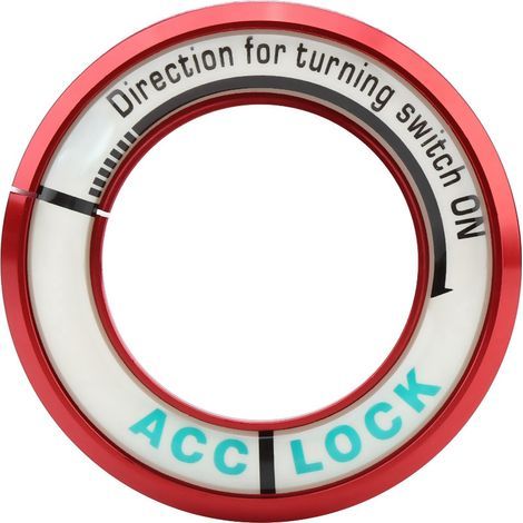 Copertura circolare illuminata per interruttore di accensione auto, foro chiave, colore rosso per Chevrolet Cruze Buick. (1/5)