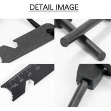 Überlebens-Feuerstarter, Feuerstarter mit Schaber, wasserdicht, 10.000 Funken bei 3.000 Grad, 8 mm Stab, Magnesium-Feuerstahl - Feuerstarter, Halsband, Multifunktions-Schaber (2 Stück) (1/5)