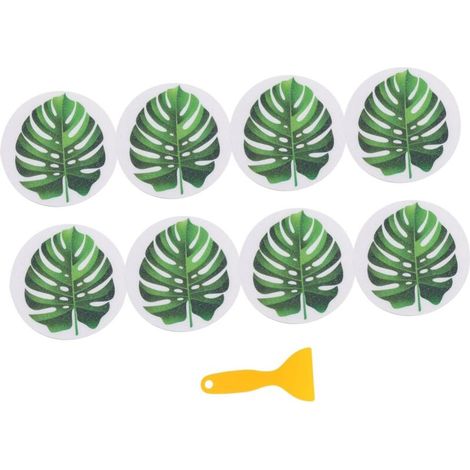 Set di 8 adesivi antiscivolo per vasca da bagno, doccia e vasca con raschietto di alta qualità (1/4)