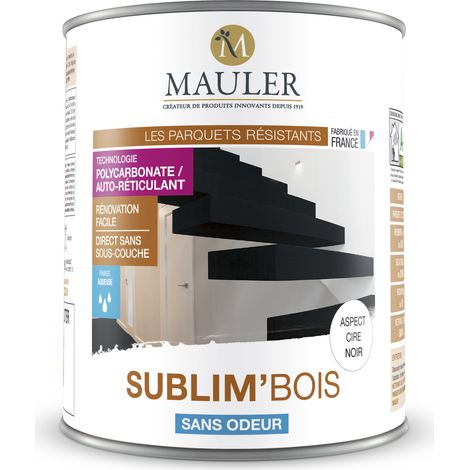 Peinture relooking sols et escaliers bois et stratifié – 2,5L aspect cire blanc – Haute adhérence sur supports difficiles – Résiste aux chocs et rayures – 1919 By Mauler