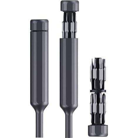 Kit tournevis de précision mini 27 en 1, double embouts, gris, portable, pour démontage (1/5)