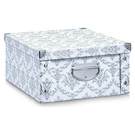 Boîte de rangement zeller vintage pliable coins métal 19.2l