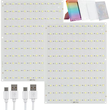 CMYK Lot de 2 panneaux de rétroéclairage LED compatibles avec les accessoires Bambu Lab Makerworld, impression 3D CMYK Lithophane, panneau photo de rechange pour modèles de photos imprimés 3D (1/5)