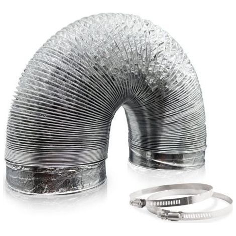 Tuyau ventilation en aluminium de 150 mm pour hotte aspirante, ventilateur tubulair(5 mètres de longueur) (1/3)