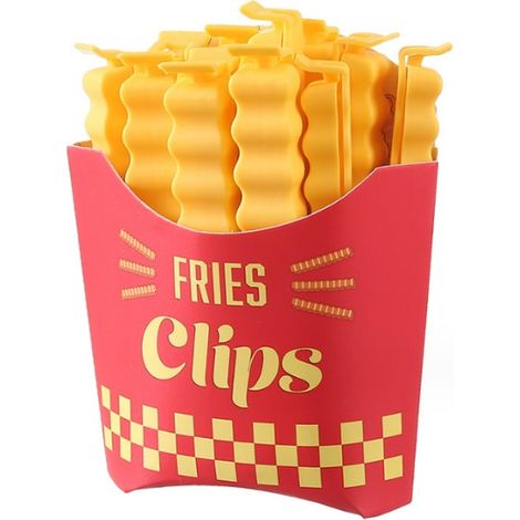 Lot de 12 pinces magnétiques pour frites, à utiliser dans un réfrigérateur. (1/4)
