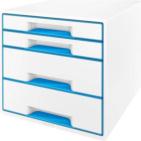 Leitz WOW Cube 5213 5213-20-36 Caisson à tiroirs blanc 4 x DIN A4 Nombre de tiroirs: 4 (1/3)