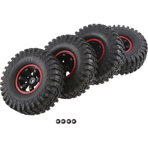 Jantes et pneus hexagonaux de 12 mm de hauteur (115 mm), compatibles avec les monster trucks tout-terrain à l'échelle 1/10, lot de 4 (1/5)