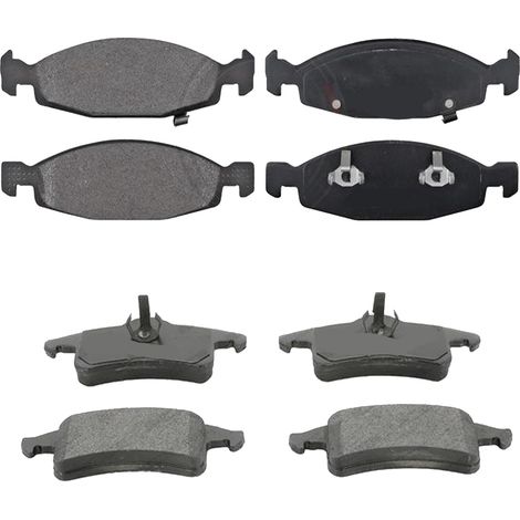 KIT PASTIGLIE FRENO ANTERIORI E POSTERIORI compatibile con JEEP WRANGLER II (TJ) / PASTIGLIE FRENANTI AUTO OEM FDB1267,FDB1660 / SOSTITUZIONE DIRETTA / BASSA POLVERE / SILENZIOSO