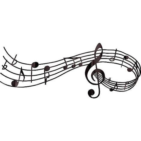 CSPARKV 24x58cm Music Note Wall Stickers Vinyl Decal Music Wall Art Large Black PVC Adhesive Mural Aesthetic Stickers Decor Peel Stick for Home Studio Classroom School Decorations Gift