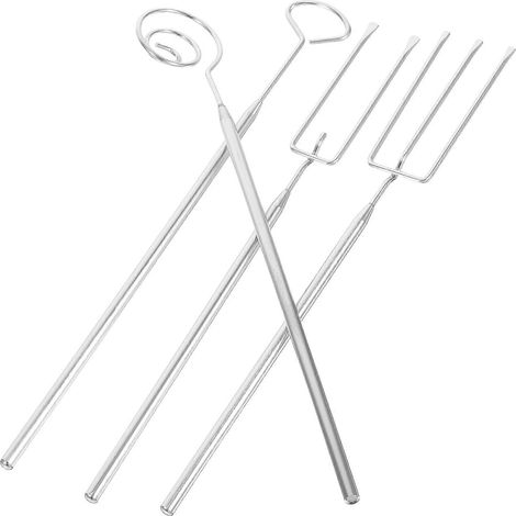 Ensemble de 20 fourchettes en acier inoxydable pour tremper les bonbons dans la fondue au chocolat. (1/5)