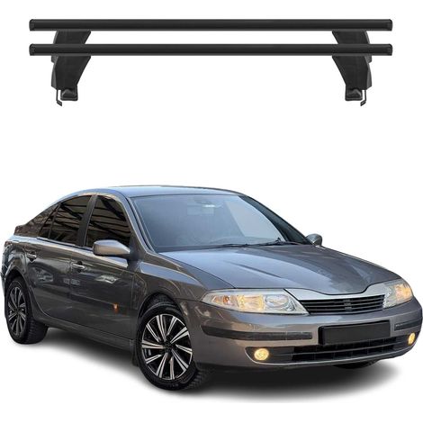 OMAC Dachträger Querträger Alu für Renault Laguna II 2001-2008 – Abschließbar – T-Nut – City-Crash-getestet – Max. 50 kg Schwarz (1/5)