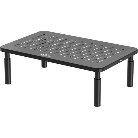 Soporte para monitor de computadora de escritorio, elevador ajustable para portátil, soporte para monitor de escritorio con almacenamiento debajo para oficina, hogar y útiles escolares.