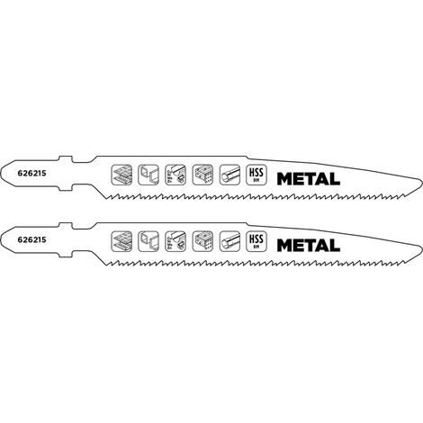 kwb 2x Stichsägeblätter für Metall, Vario, Twin-Cut (geeignet für Aluminium, Nicht-Eisen Metalle, Metallprofile, Blech, Bauholz, Kunststoff, Acrylglas, Bi-Metall, Vario-Verzahnung, TwinCut-Verzahnung,