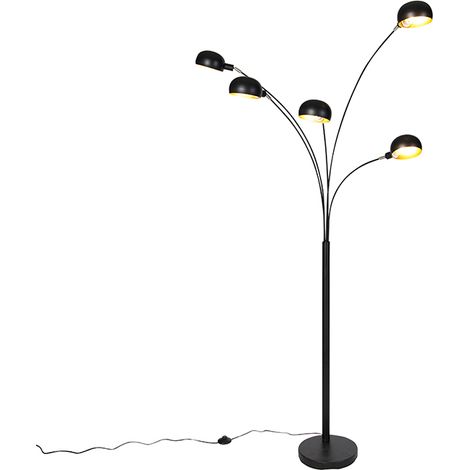 Smarte Stehlampe schwarz 5-flammig inkl. Wifi B35 - Sixties