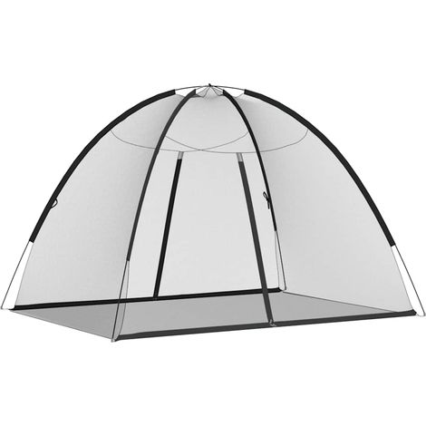 Mosquito Net Mongolia with Doors 220 Mesh Black 200x150x140 cm vidaXL