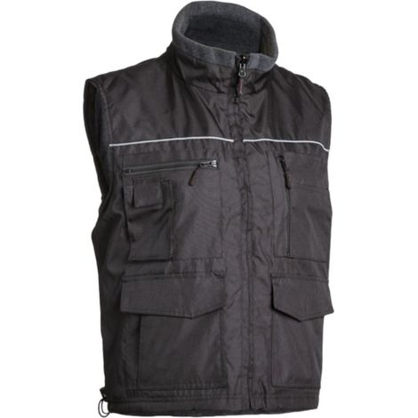 Gilet de travail polaire sans manche CARISTE - Noir XL - 52/54 (1/5)