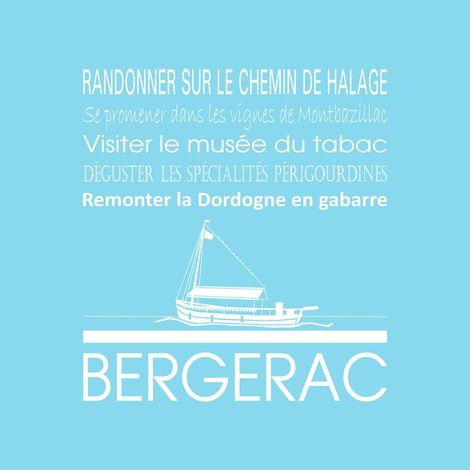 Tableau sur toile Bergerac glacier 30x30 cm - Impression sur Toile Murale Décorative - Image imprimée en HD sur Toile - Toile sur Châssis en Bois FSC - Fabriqué en France (1/4)