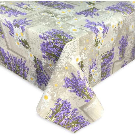 TOVAGLIA SISSI lavanda MARGHERITA in cotone Cm. 140x180 x6 persone