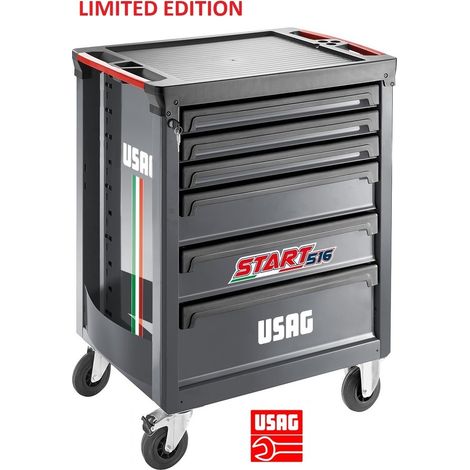 USAG CARRELLO PORTA ATTREZZI UTENSILI 516 START 6 CASSETTI GRIGIO EDIZIONE LIMITATA (VUOTO)