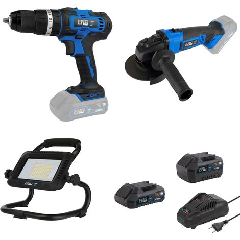 Avvitatore a percussione, Smerigliatrice, Lampada e 2 Batterie 2/4.0Ah ENG PRO (1/5)