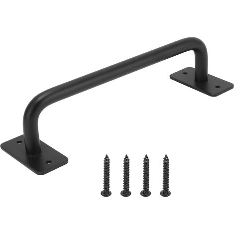 Poignée de porte coulissante en acier au carbone pour portail, abri de jardin, garage ou armoire.