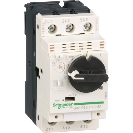 Disjoncteur moteur GV2P 9 à 14 A 3P 3d déclencheur magnétothermique - GV2P16