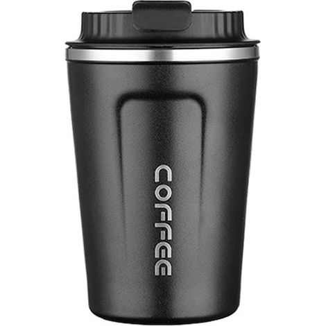 Mug thermos de voyage, Café, isotherme double paroi, couvercle serré, antidérapant, inox, isolation thermique 24 heures sur 24 (1/4)