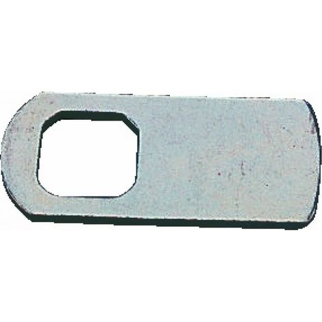 Plaque de montage plate RONIS en métal avec fente octogonale 23 mm zincée (1/2)